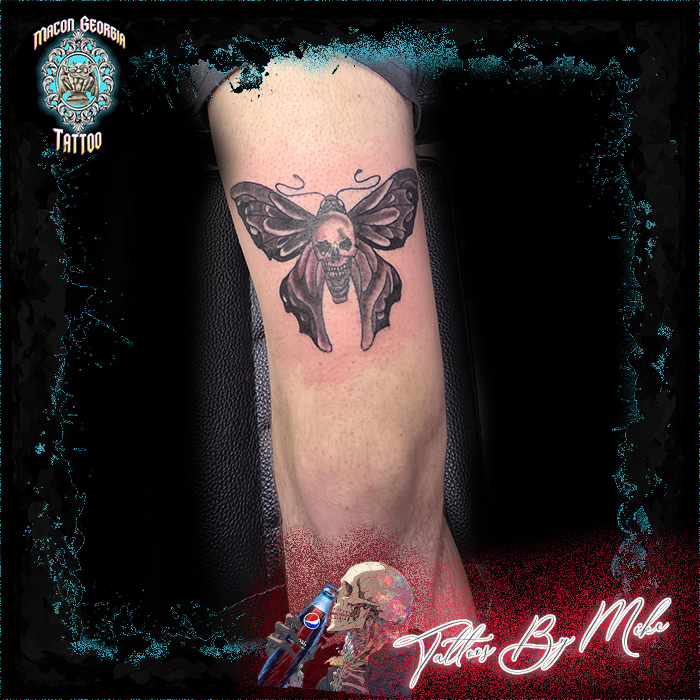macon georgia tattoo - leg moth macon georgia tattoo - leg moth